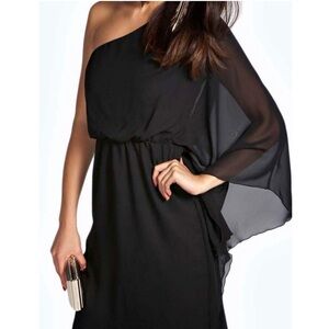 AX PARIS ONE SHOULDER SHEER SLEEVE FORMAL Dress